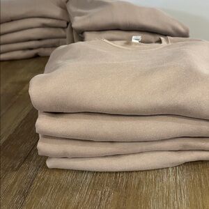 New Bella Canvas Fleece Collection Tan Sweatshirt 
Lot of 4 shirts